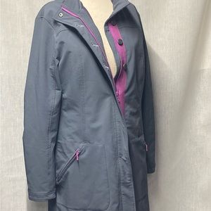 Title Nine Softshell Peacekeeper gray Trench/Coat Sz.L